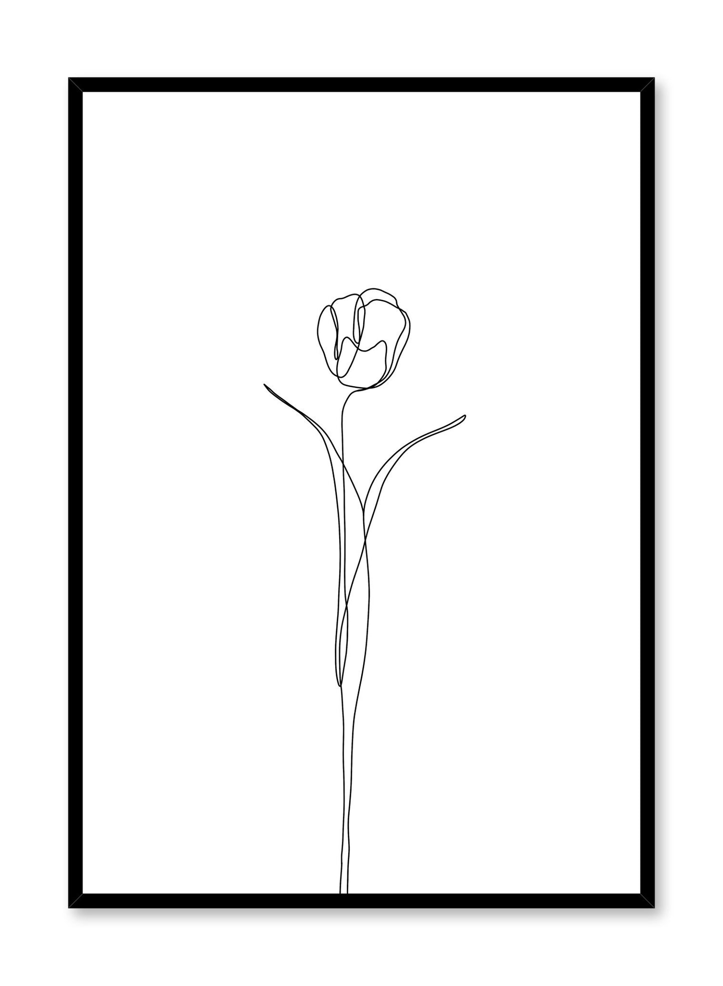 Modern minimalist poster by Opposite Wall with abstract illustration of Tulip