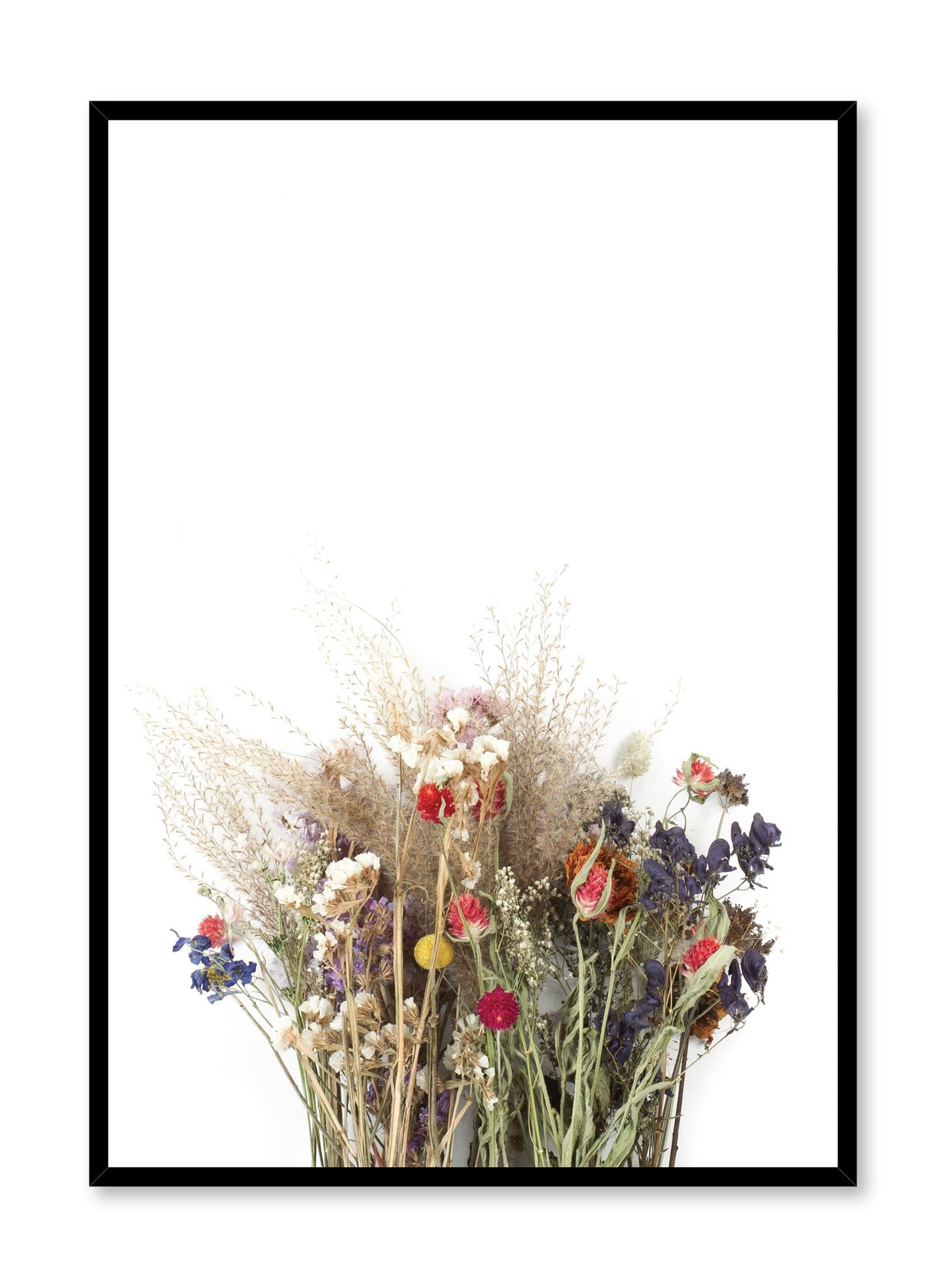 Scandinavian Photography Poster with dried flower bouquet