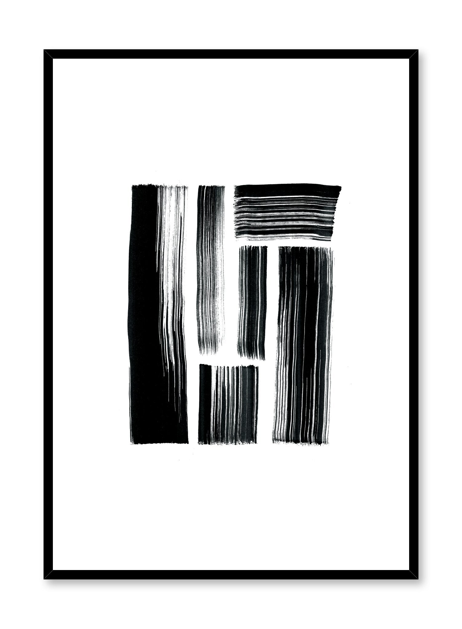 Modern minimalist poster by Opposite Wall with black brushstroke design