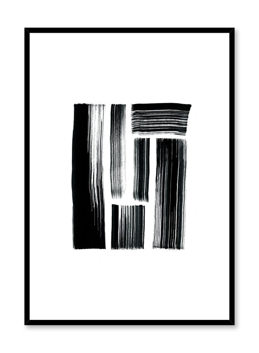 Modern minimalist poster by Opposite Wall with black brushstroke design