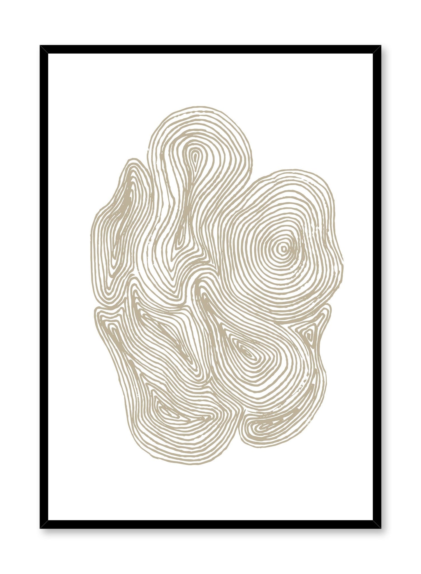 Scandinavian poster by Opposite Wall with hand-made art design with cluster of swirls design