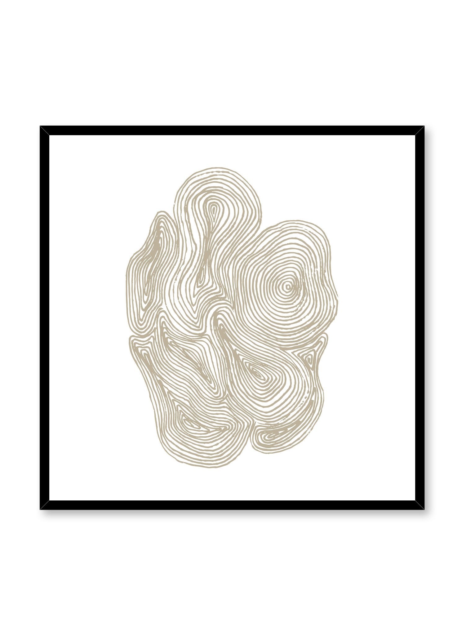 Scandinavian poster by Opposite Wall with hand-made art design with cluster of swirls design in square format
