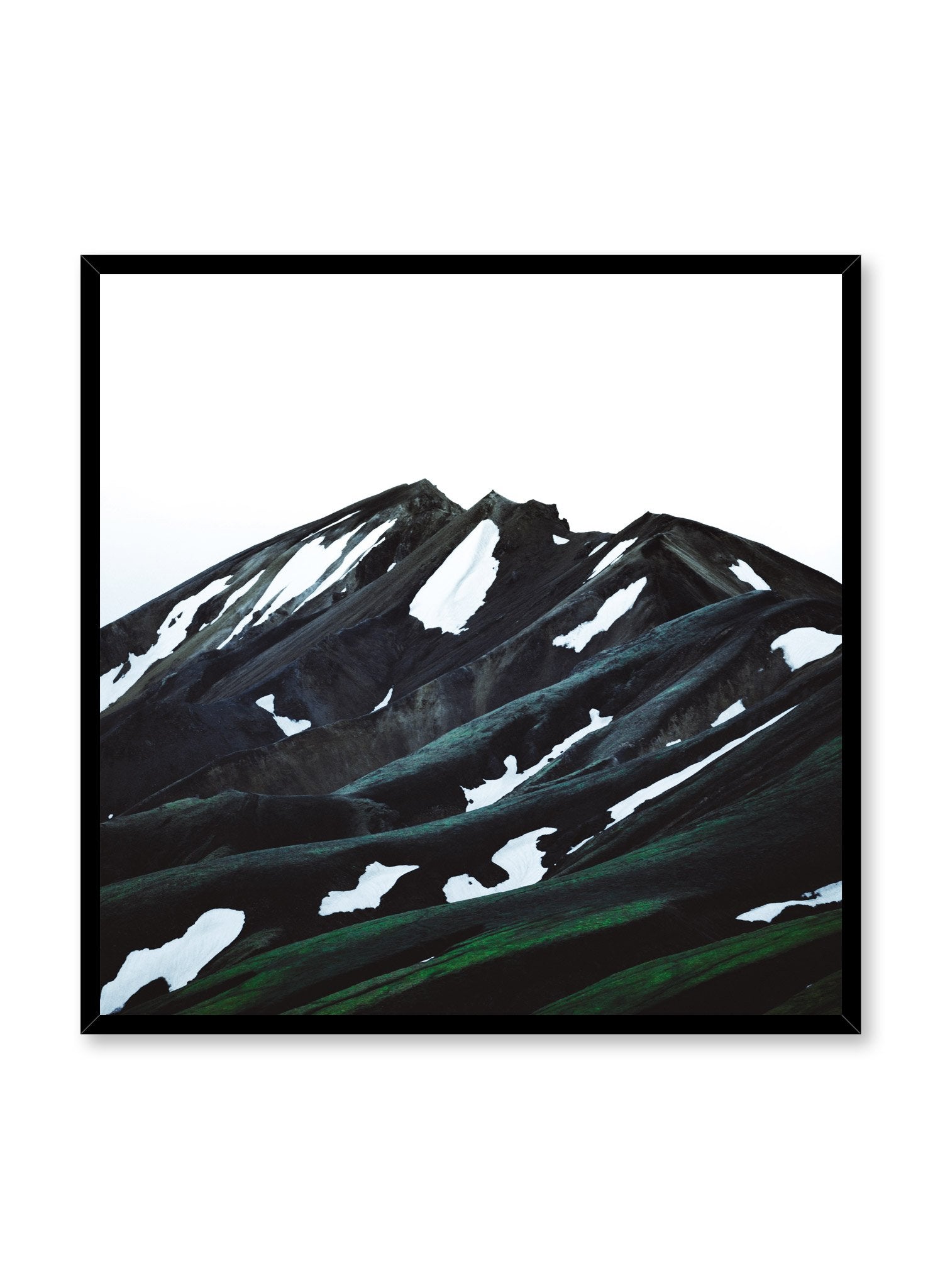 Scandinavian art print by Opposite Wall with trendy mountain art photo in square format