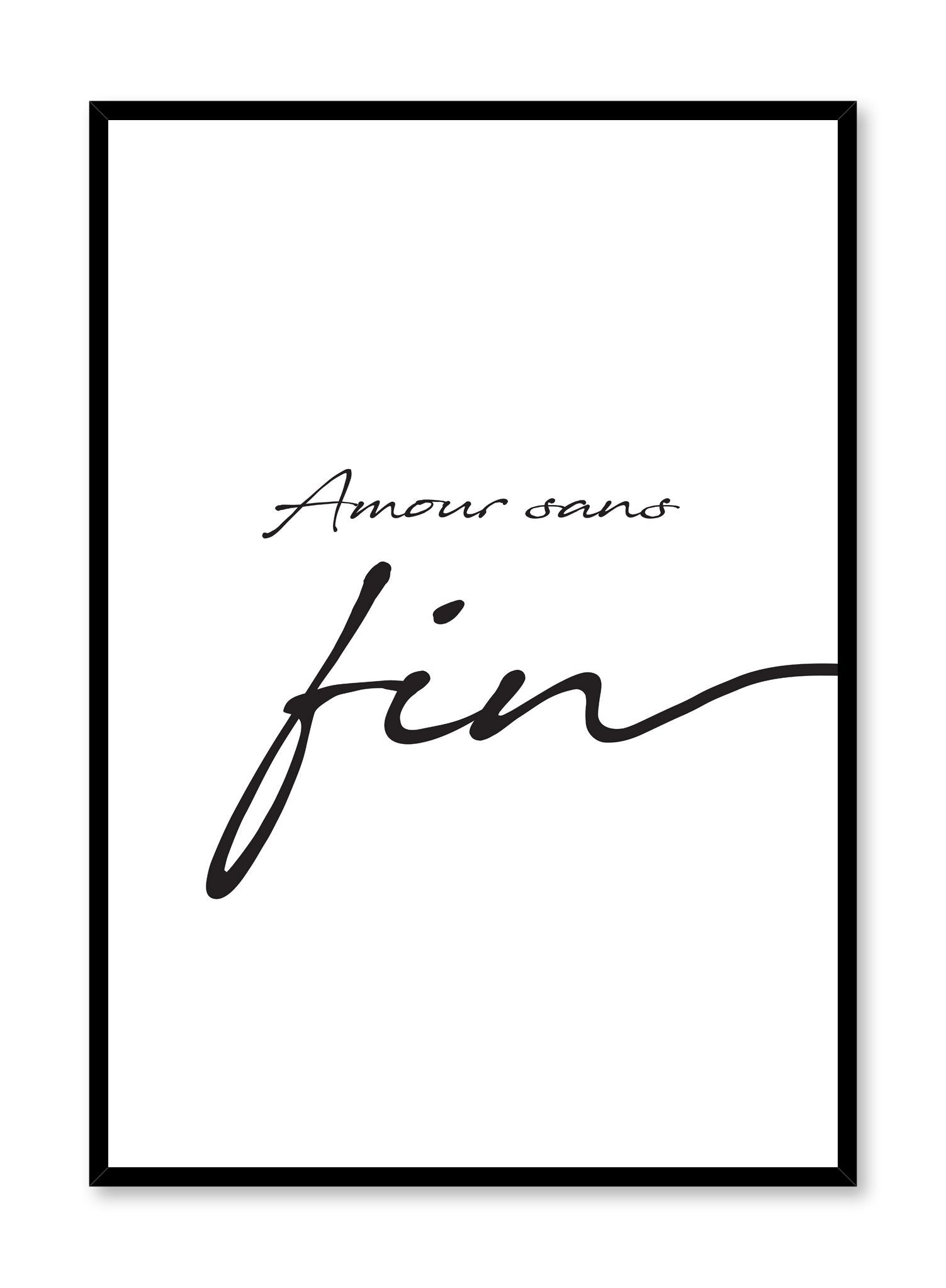 Amour sans fin minimalist art print by Opposite Wall