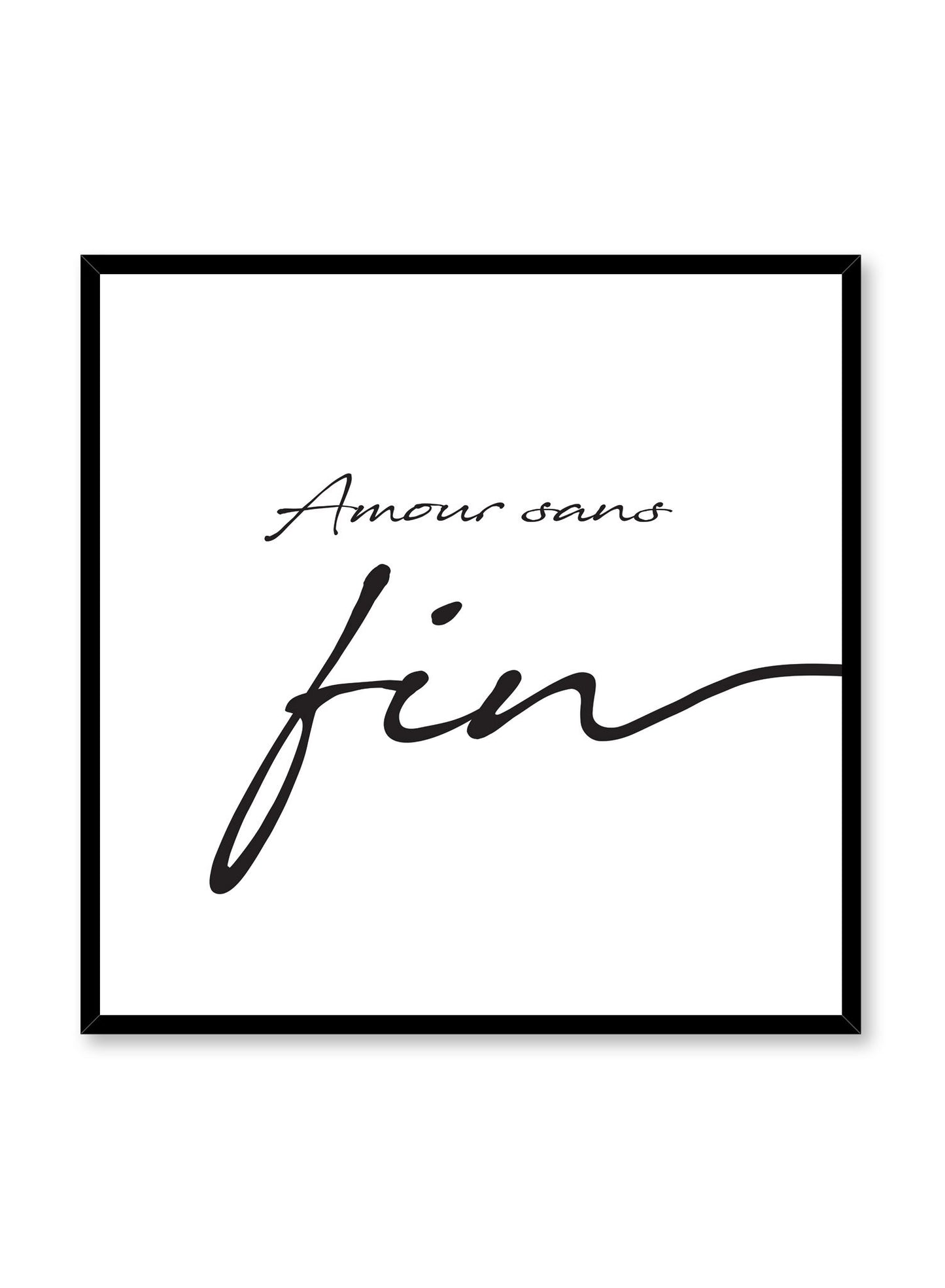 Amour sans fin minimalist art print by Opposite Wall in square format