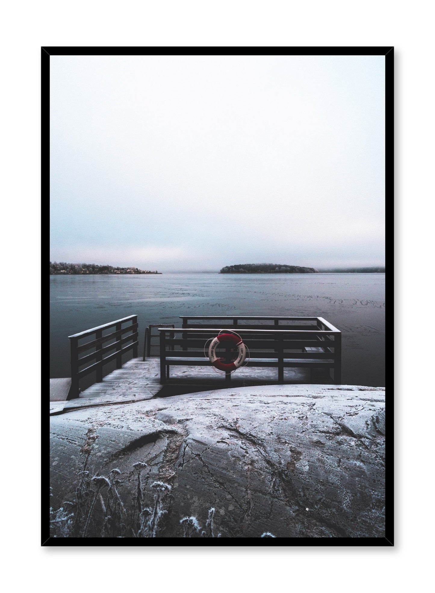Minimalist design poster by Opposite Wall with winter lake photography