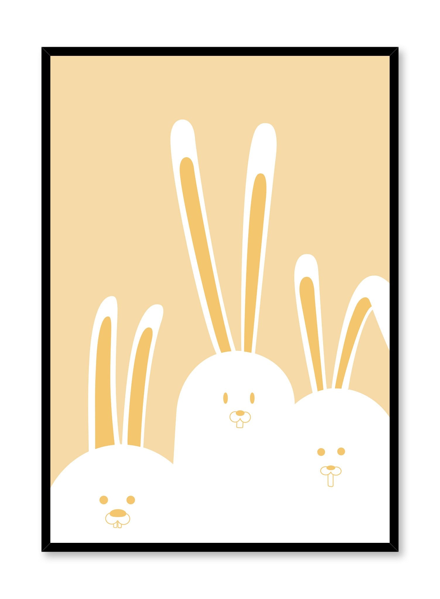Modern minimalist poster by Opposite Wall with kids illustration of bunnies