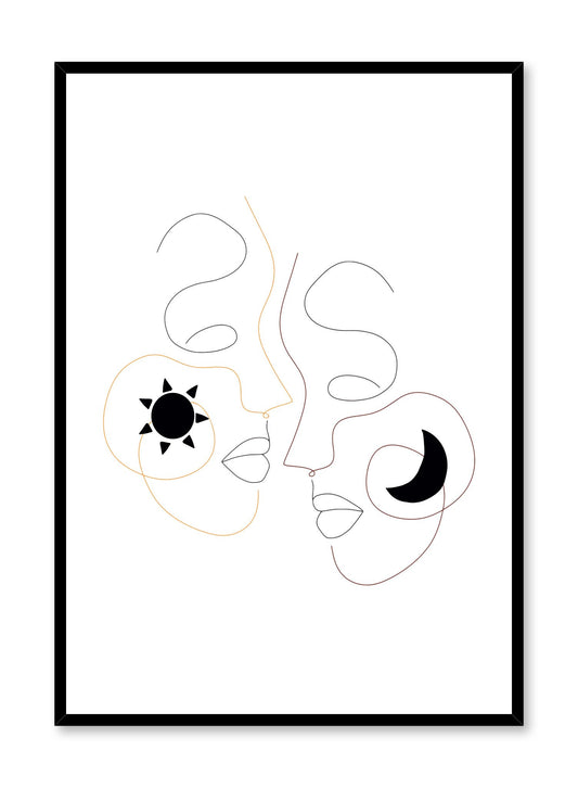 Modern minimalist poster by Opposite Wall with A celestial display design