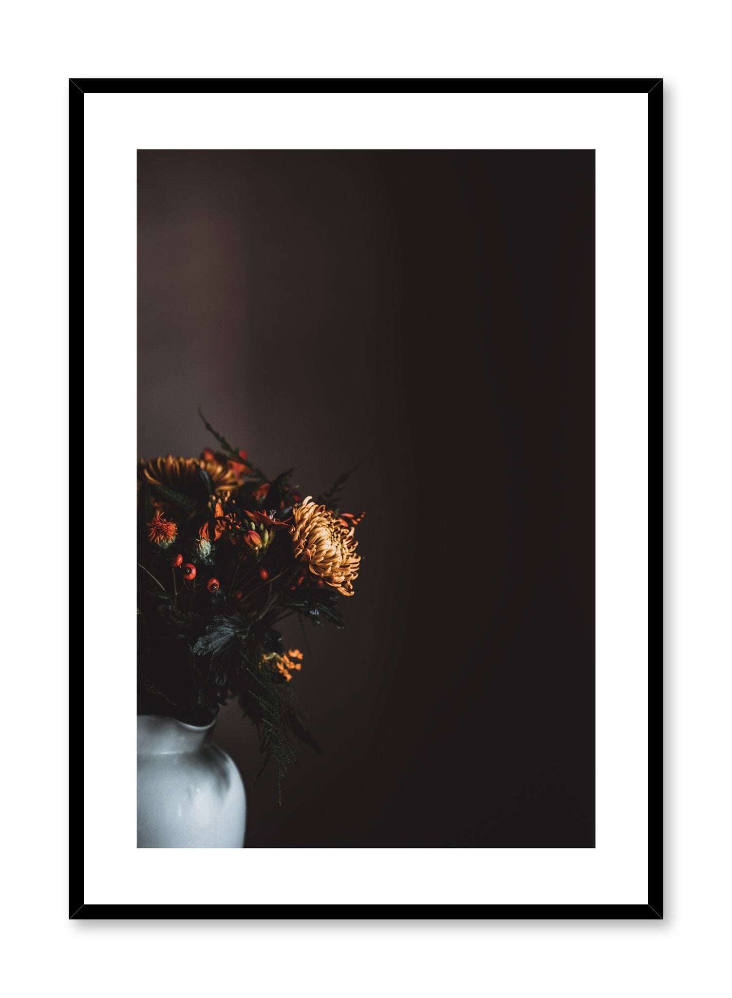 Minimalist design poster by Opposite Wall with Orange Tinted Flower Bouquet photography