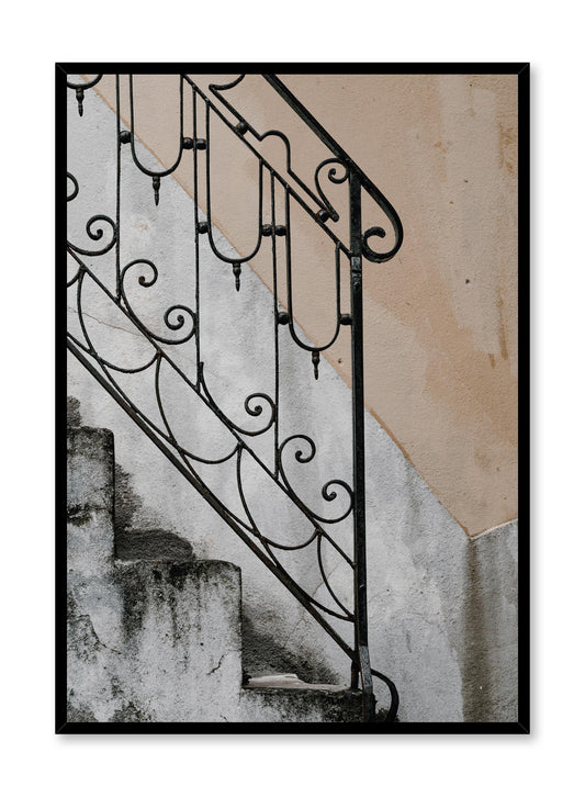 Minimalist design poster by Opposite Wall with old stairway photography