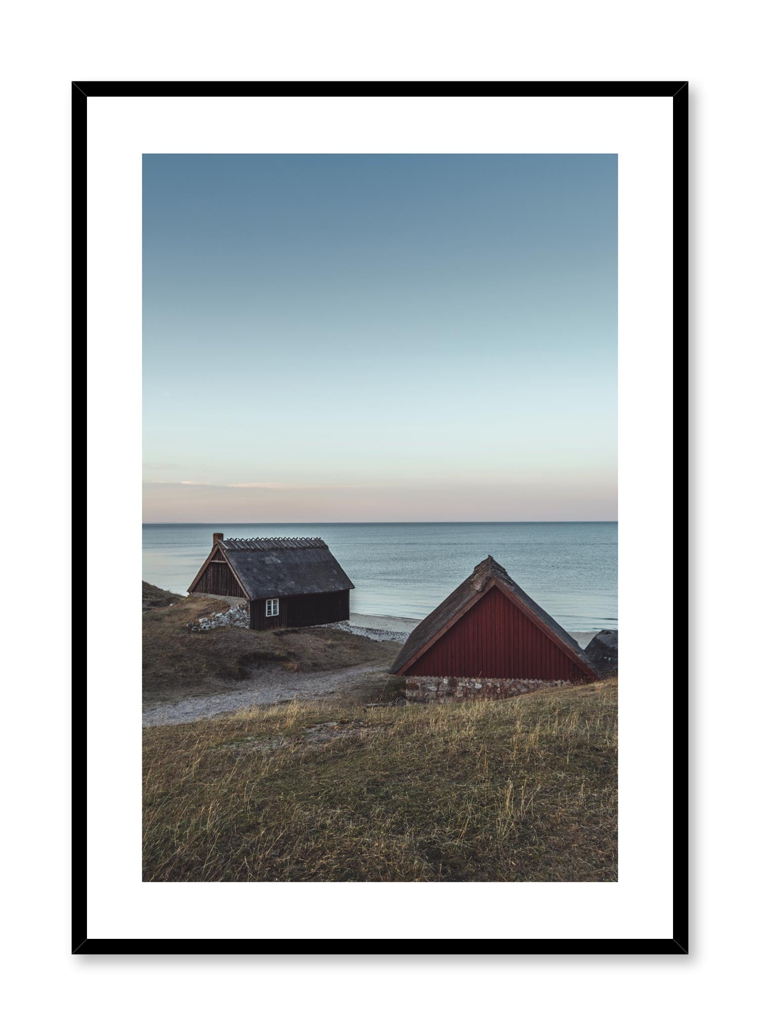 Minimalist design poster by Opposite Wall with seaside town photography