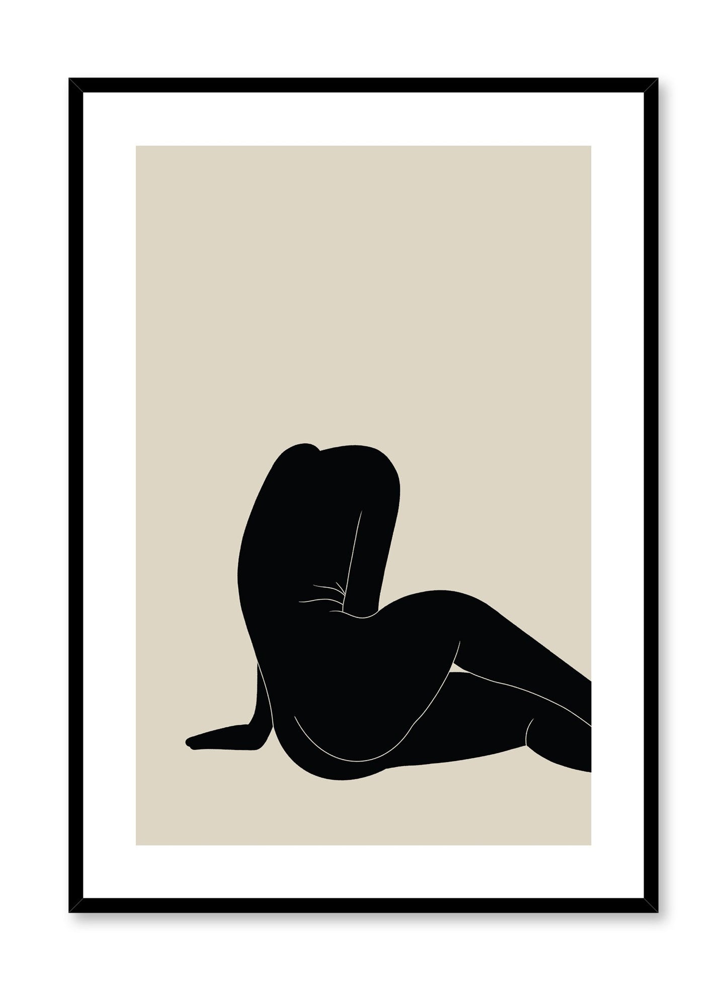 Minimalist design poster by Opposite Wall with abstract woman sitting
