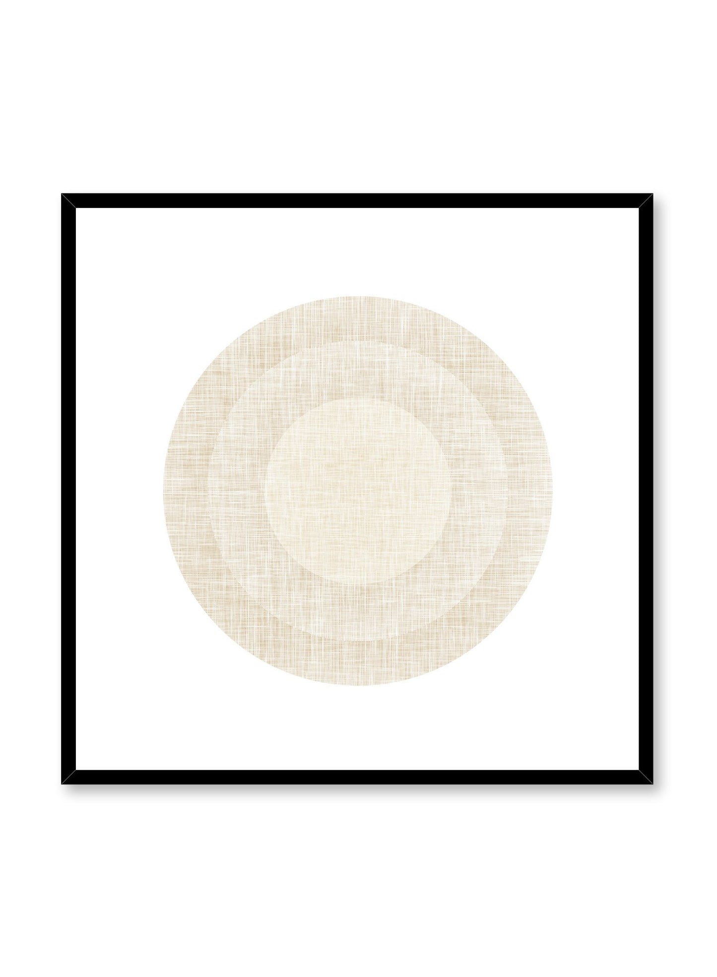 Minimalist design poster by Opposite Wall with abstract beige circles in square format