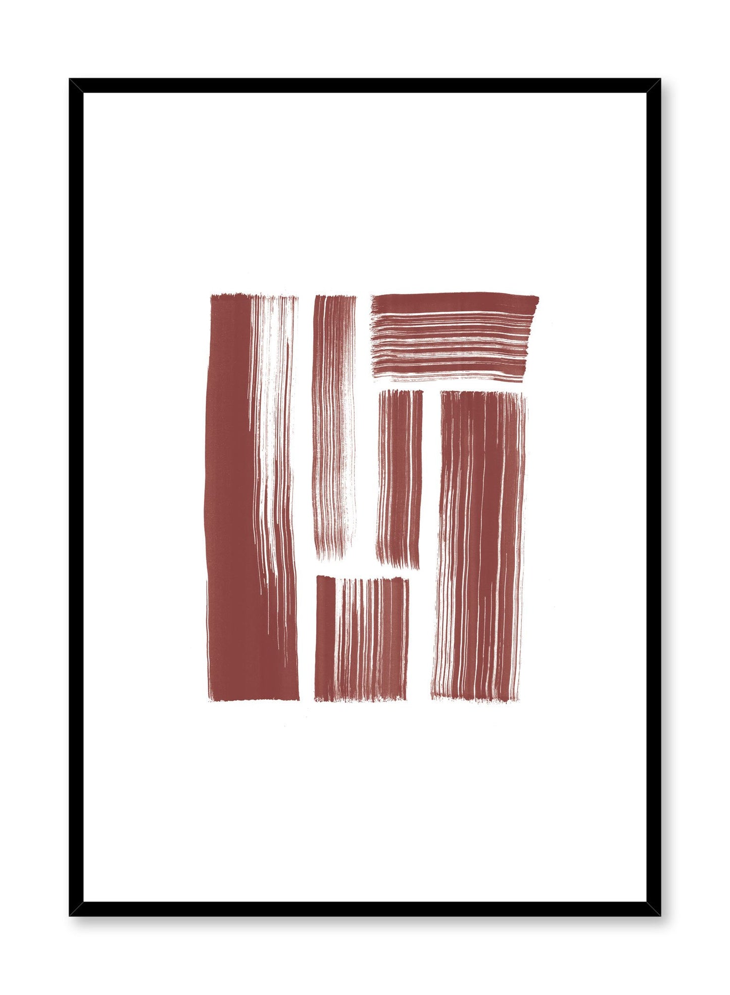 Modern minimalist poster by Opposite Wall with red brushstroke design