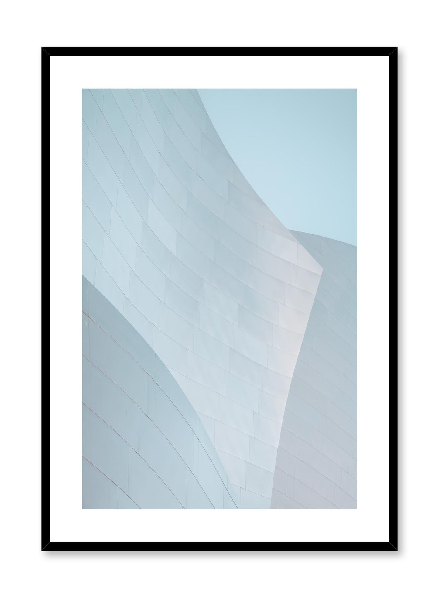 Minimalist design poster by Opposite Wall with urban photography of grey building architecture waves