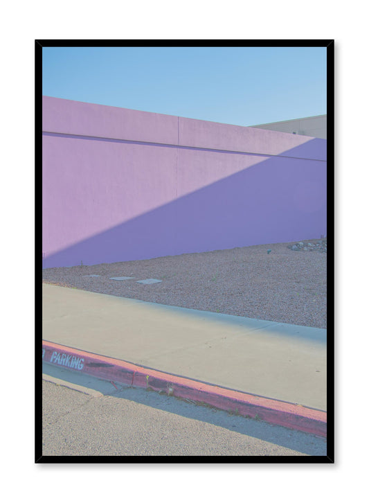 Minimalist design poster by Opposite Wall with photography of street painted purple