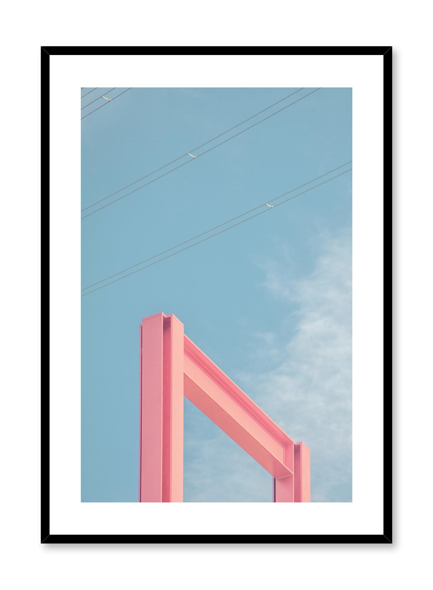 Minimalist design poster by Opposite Wall with urban photography of pink arch
