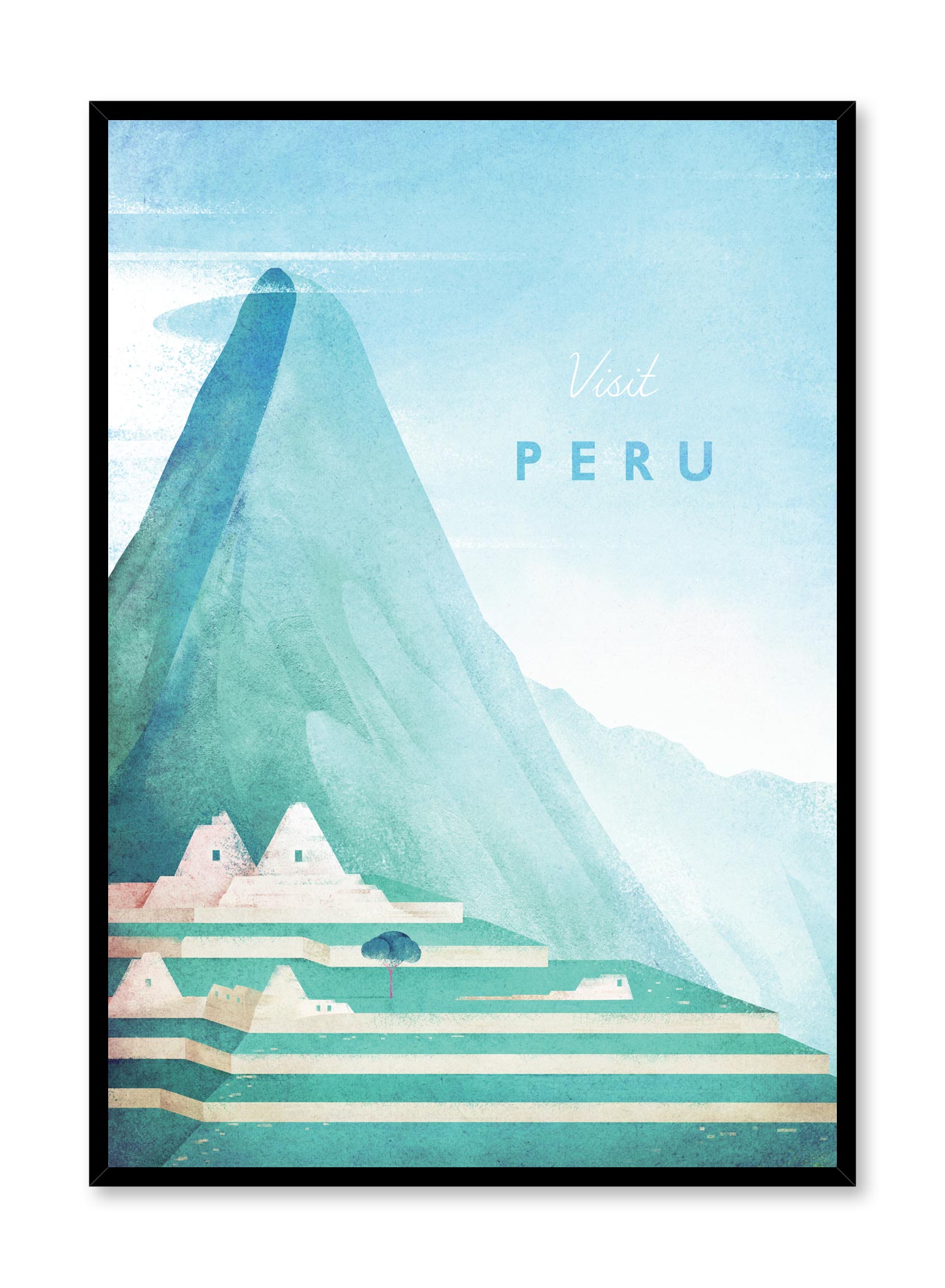Modern minimalist poster by Opposite Wall with illustration of Peru