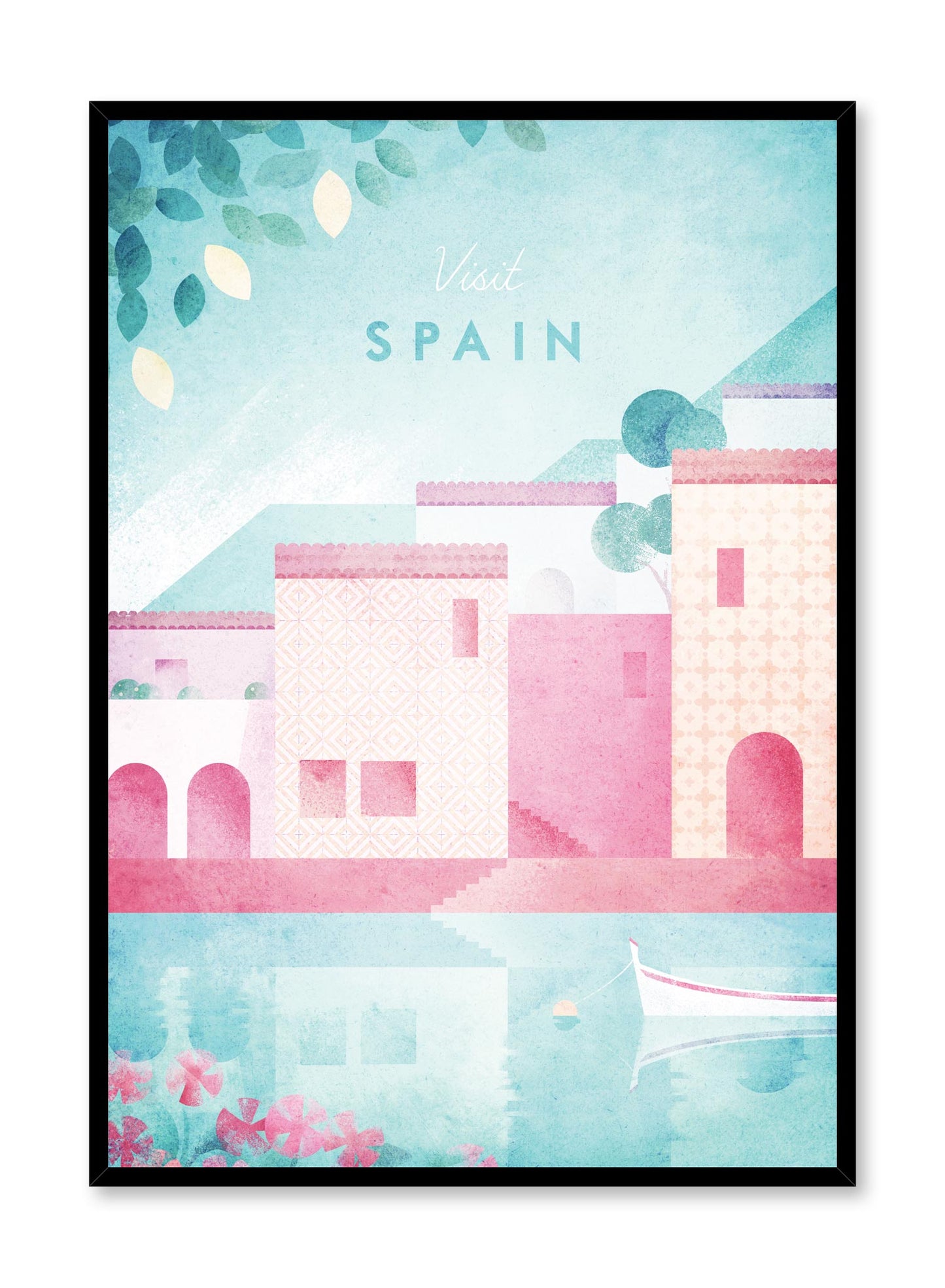 Modern minimalist travel poster by Opposite Wall with illustration of Spain