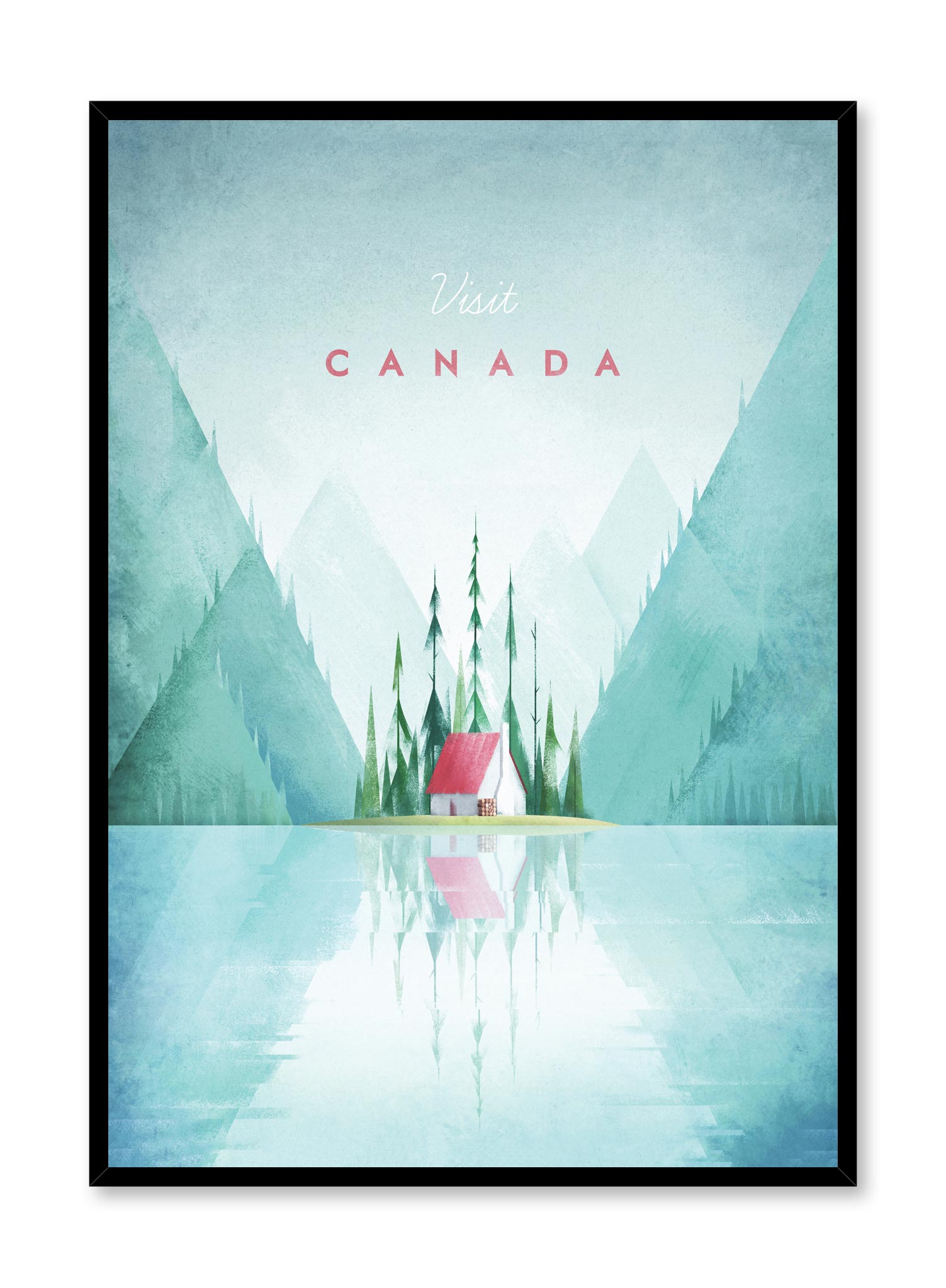 Modern minimalist travel poster by Opposite Wall with illustration of Canada