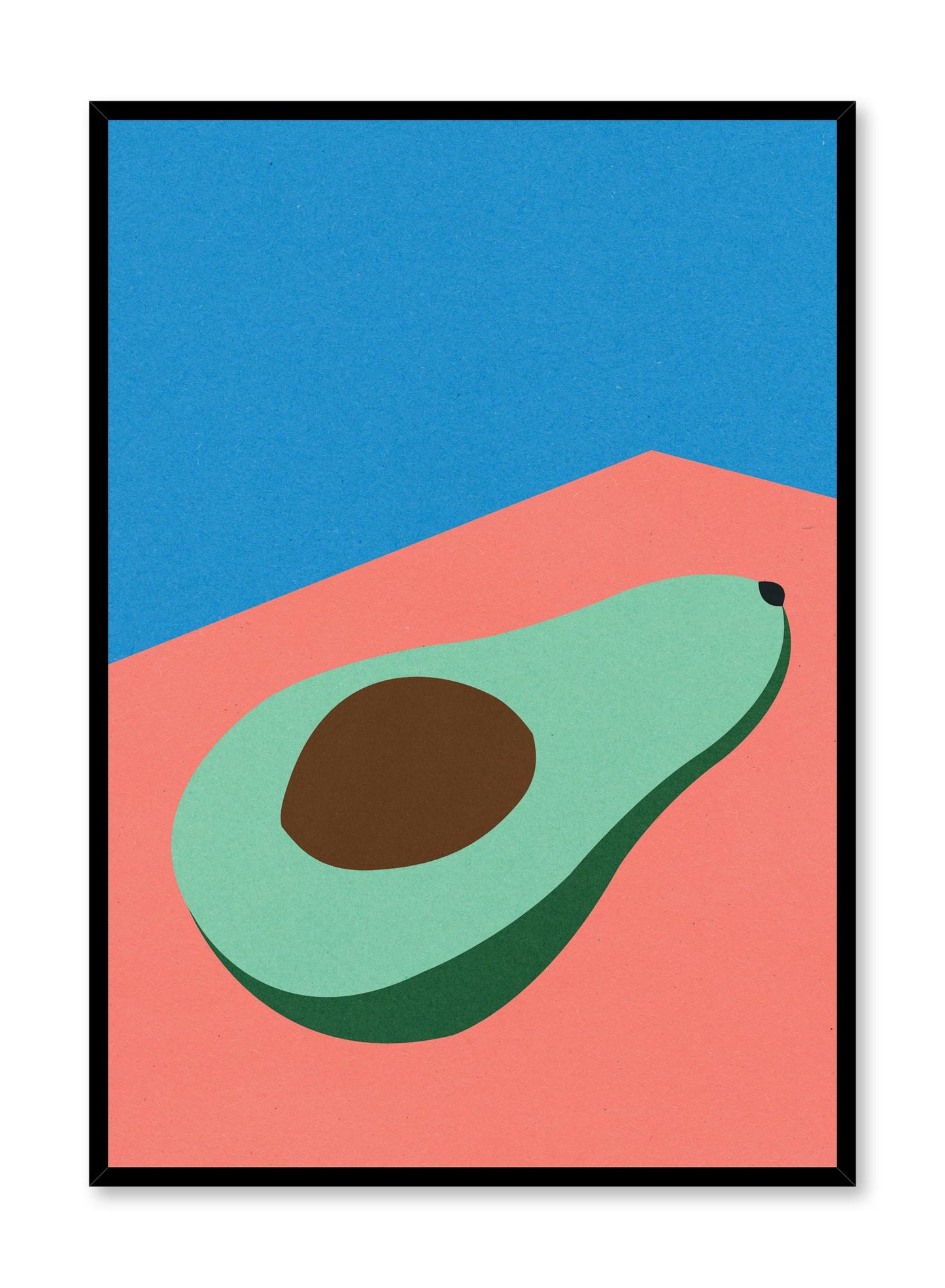 Modern minimalist poster by Opposite Wall with abstract collage illustration of avocado