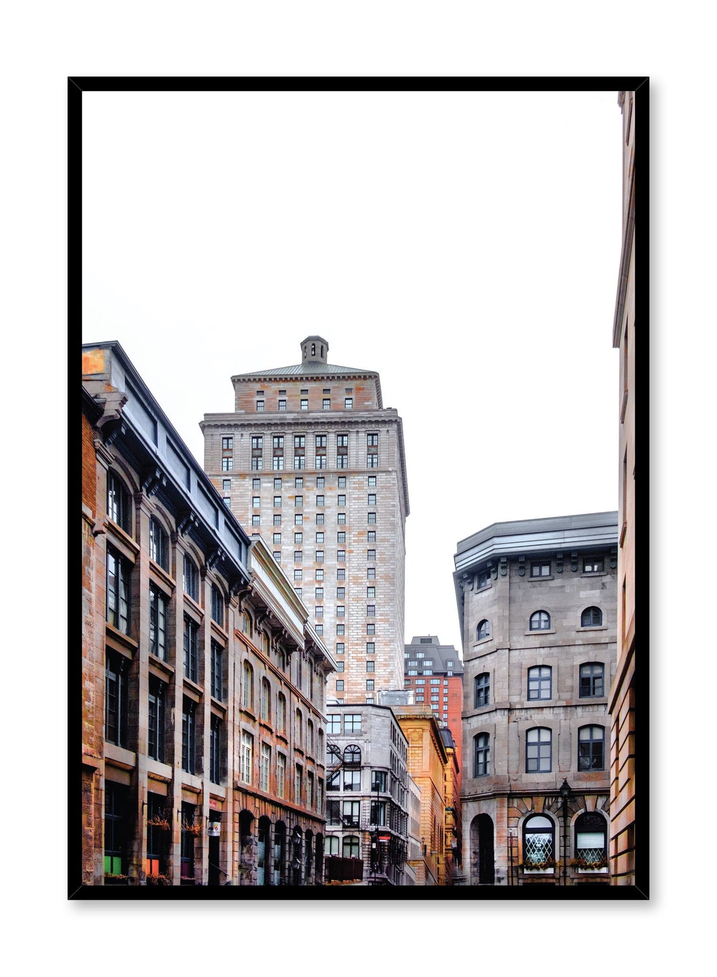 Minimalist design poster by Opposite Wall with urban city photography of Old Port Montreal