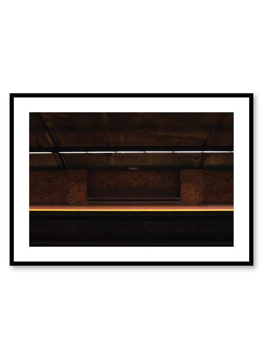 Minimalist design poster by Opposite Wall with urban street photography of Montreal Namur metro station