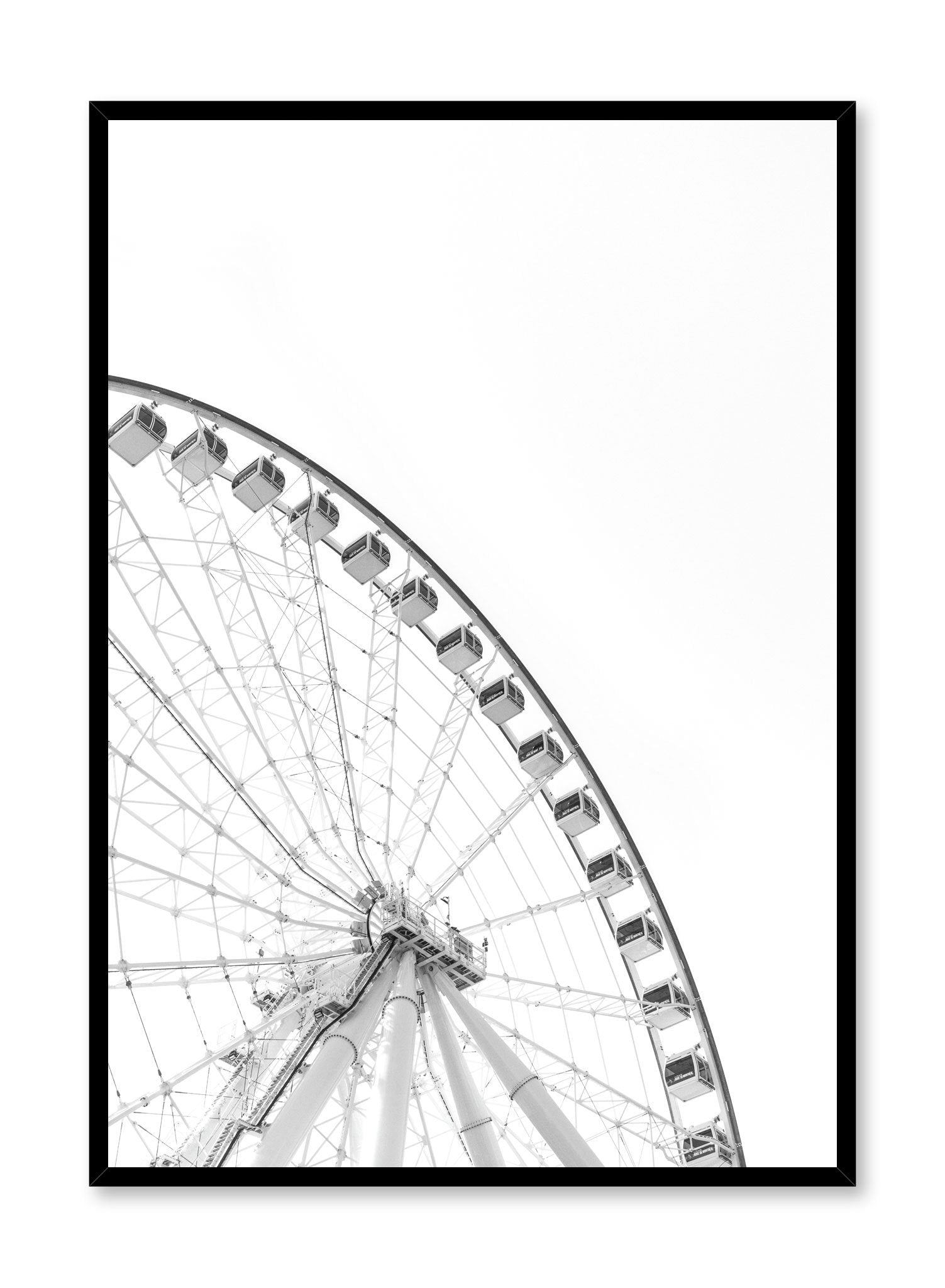 Minimalist design poster by Opposite Wall with urban photography of Montreal Grande Roue Ferris Wheel