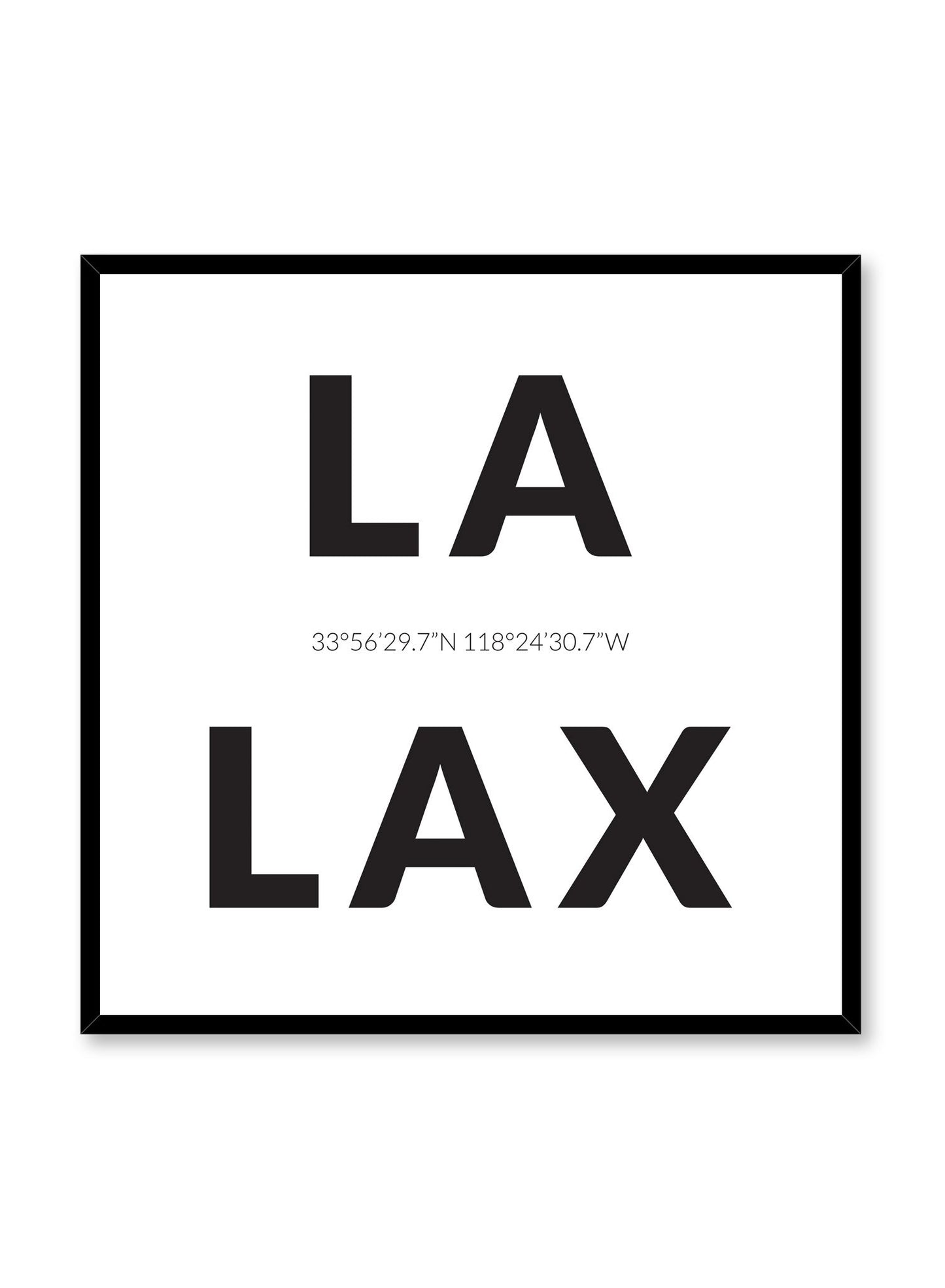 Minimalist design poster by Opposite Wall with airport code Los Angeles LAX