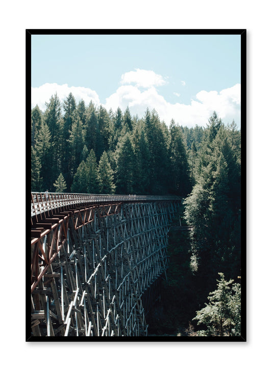 Minimalist design poster by Opposite Wall with nature photography of Vancouver Island Ten Feet Tall abandoned railway
