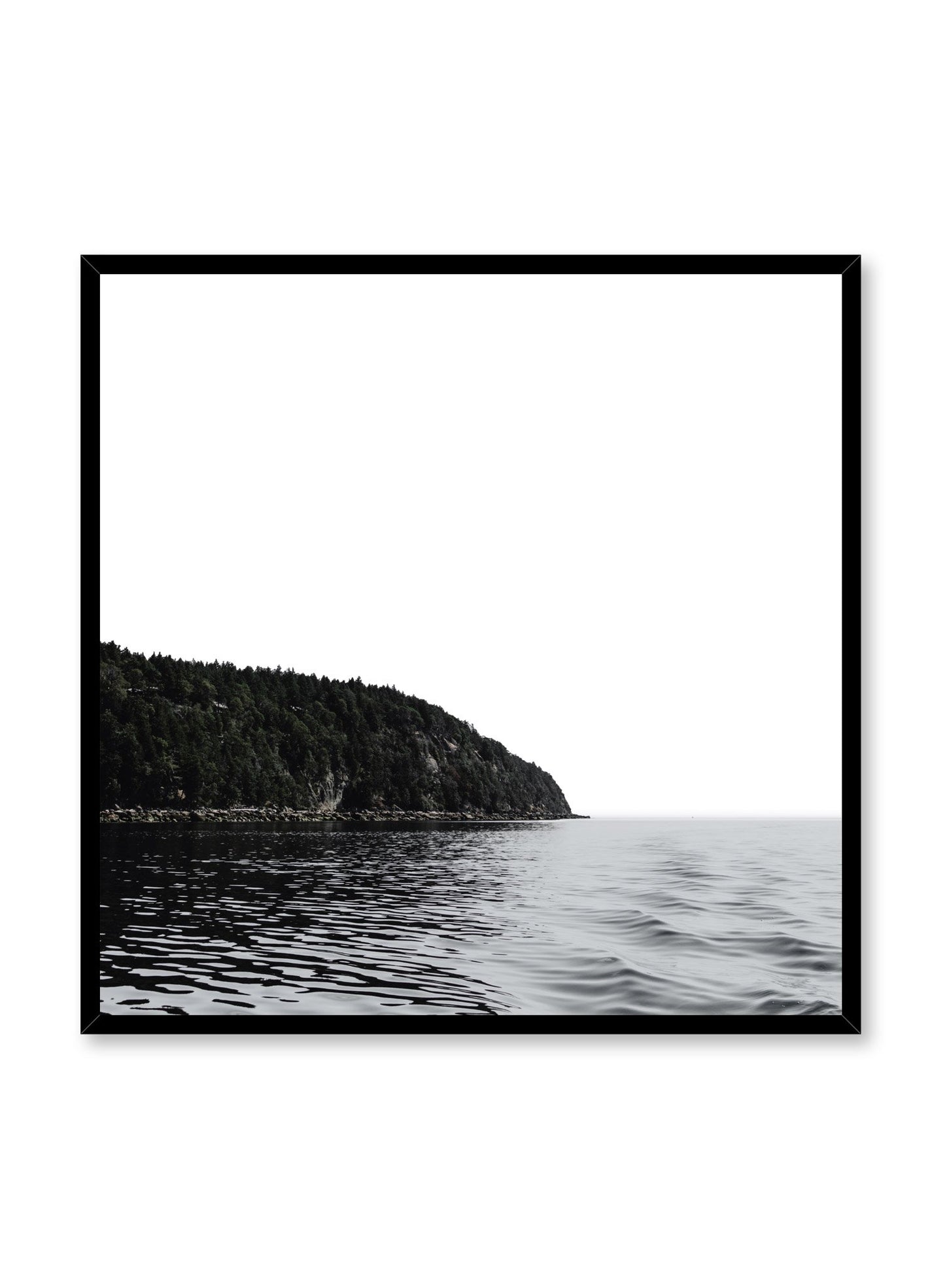 Minimalist design poster by Opposite Wall with nature photography of Vancouver Island and ocean in square format