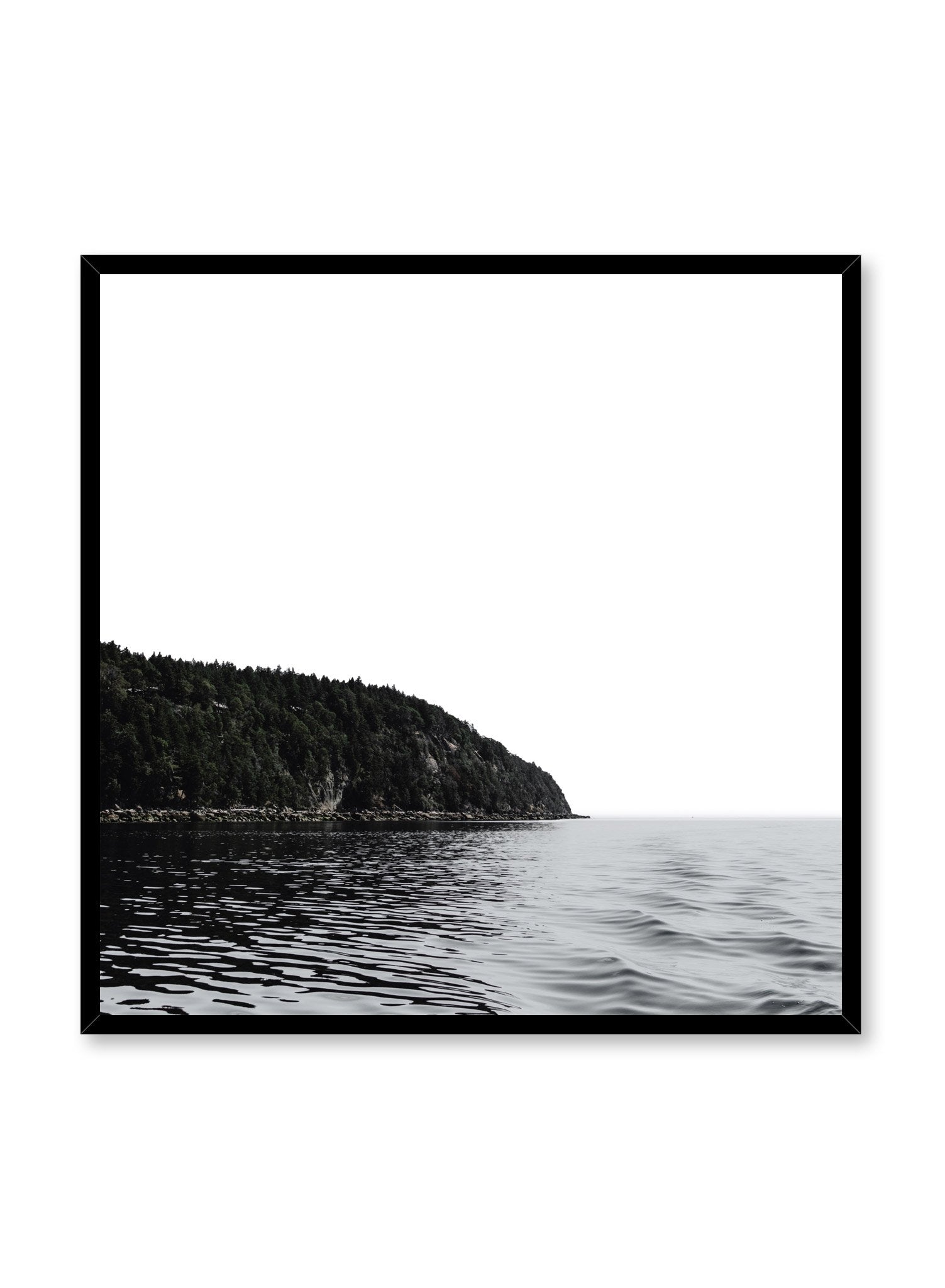 Minimalist design poster by Opposite Wall with nature photography of Vancouver Island and ocean in square format