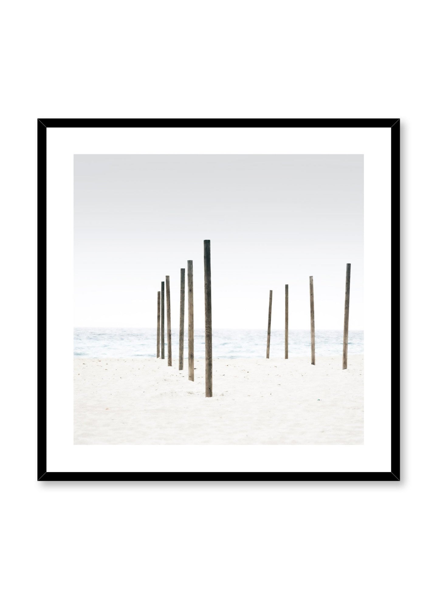 Minimalist design photography poster of Sandy Beach by Love Warriors Creative Studio - Buy at Opposite Wall