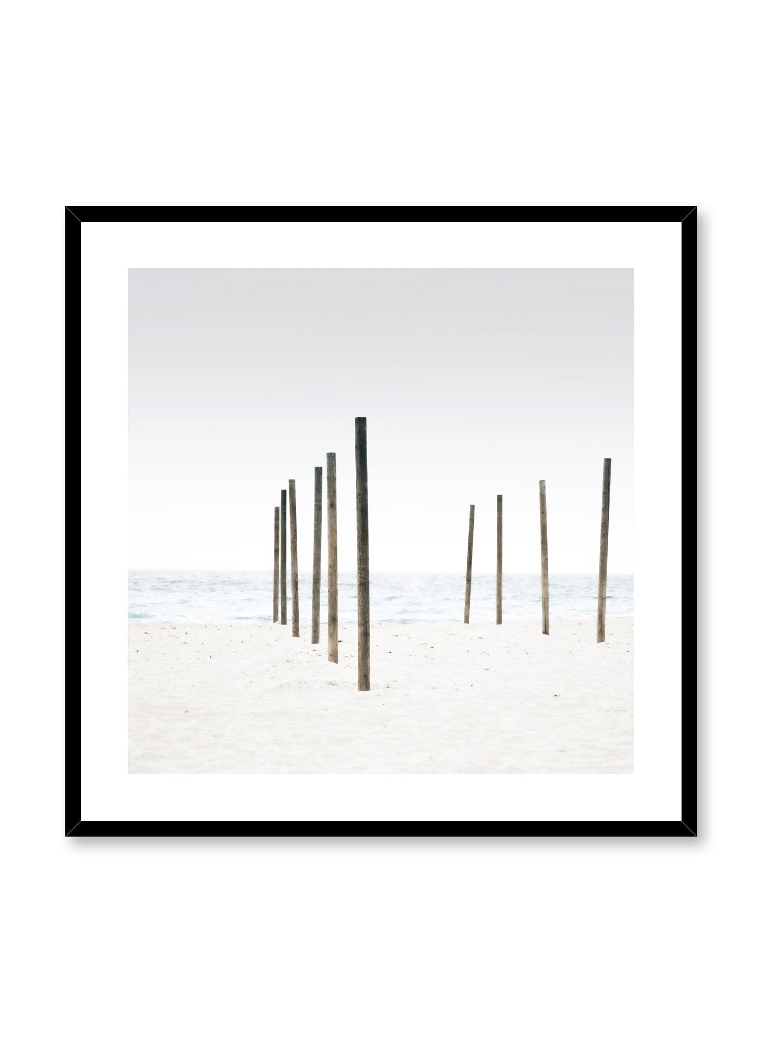 Minimalist design photography poster of Sandy Beach by Love Warriors Creative Studio - Buy at Opposite Wall