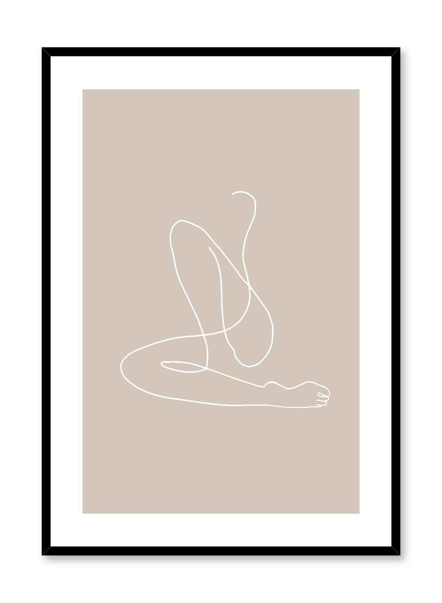 Modern minimalist poster by Opposite Wall with abstract illustration of Flow with beige background