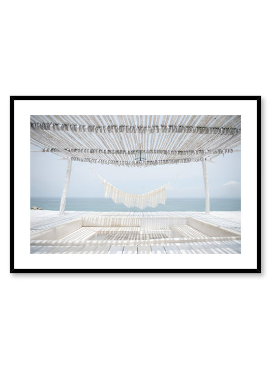 Minimalist design photography poster of Seaside Hammock by Love Warriors Creative Studio - Buy at Opposite Wall