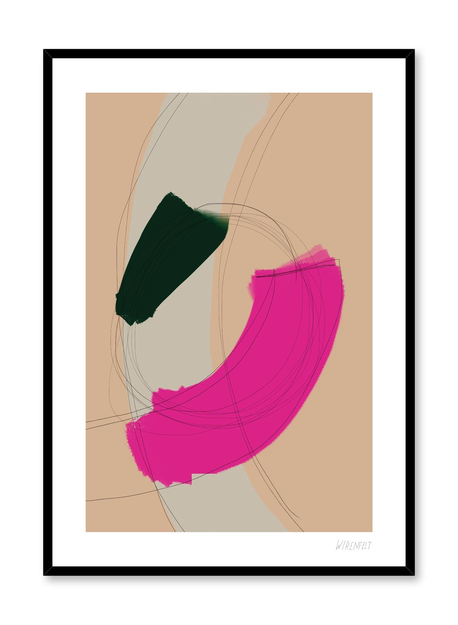 Modern minimalist poster entitled Martini by Opposite Wall with abstract paint design of Loop