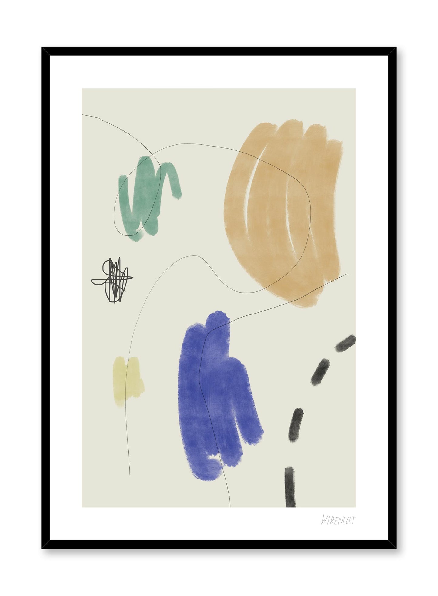 Minimalist abstract art design entitled Bingo by Lisa Wirenfelt of Youthful Scribbles - find at Opposite Wall