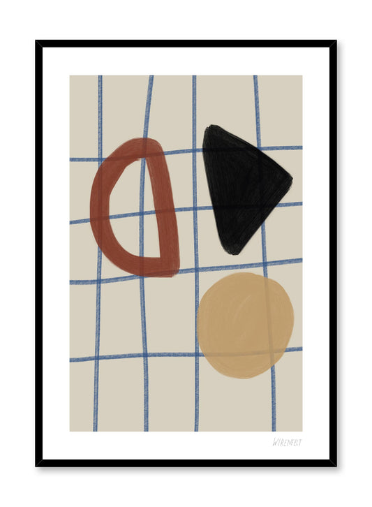Minimalist abstract art design entitled Swimmers by Lisa Wirenfelt of Tic Tac Toe - find at Opposite Wall