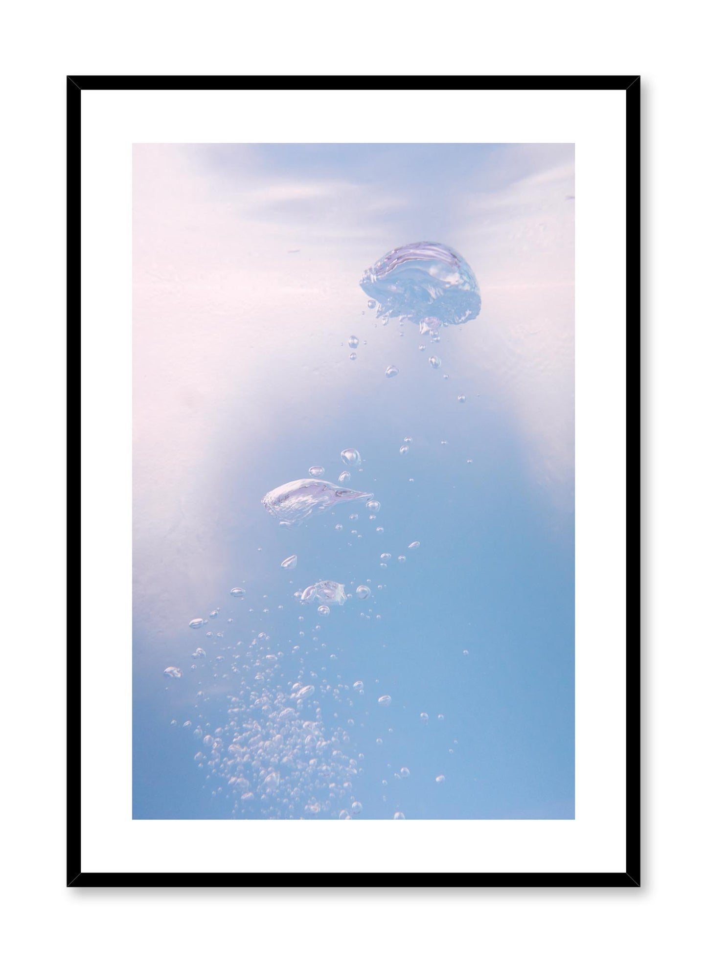 Minimalist design poster by Opposite Wall with nature photography of bubbles in the water