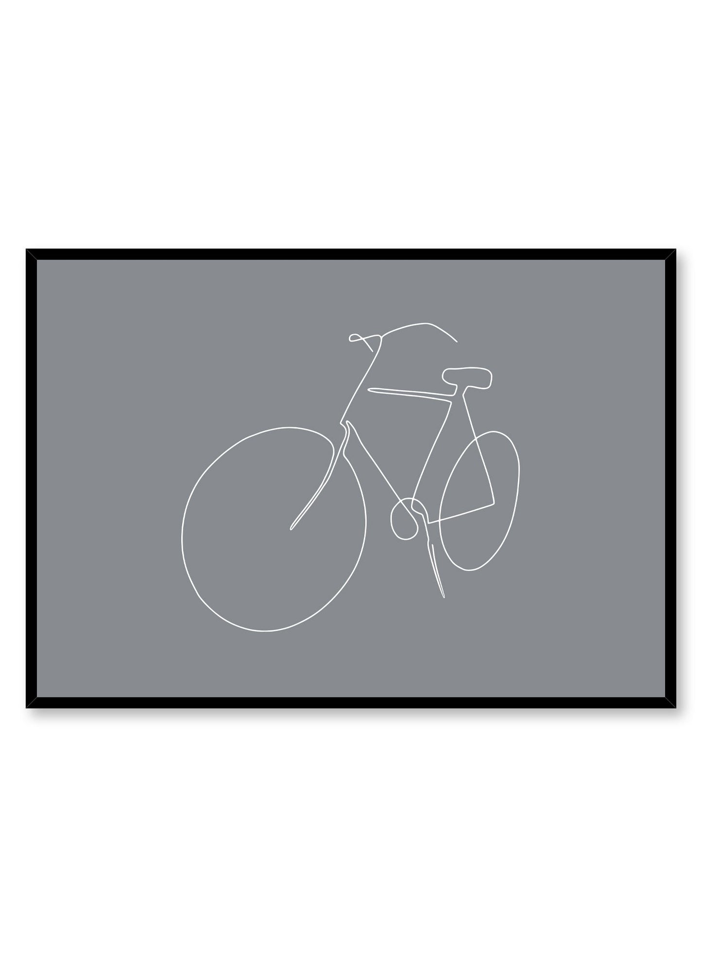 Modern minimalist poster by Opposite Wall with abstract illustration of Fresh Start with gray blue bacKground