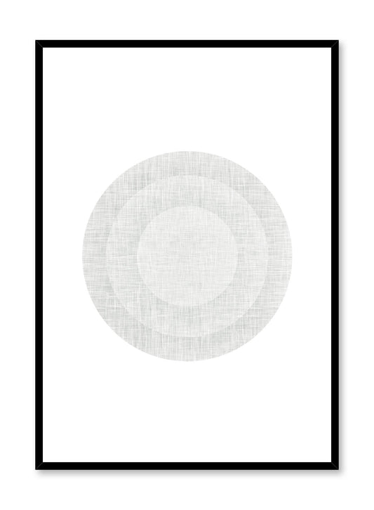 Minimalist design poster by Opposite Wall with abstract grey circles in target shape