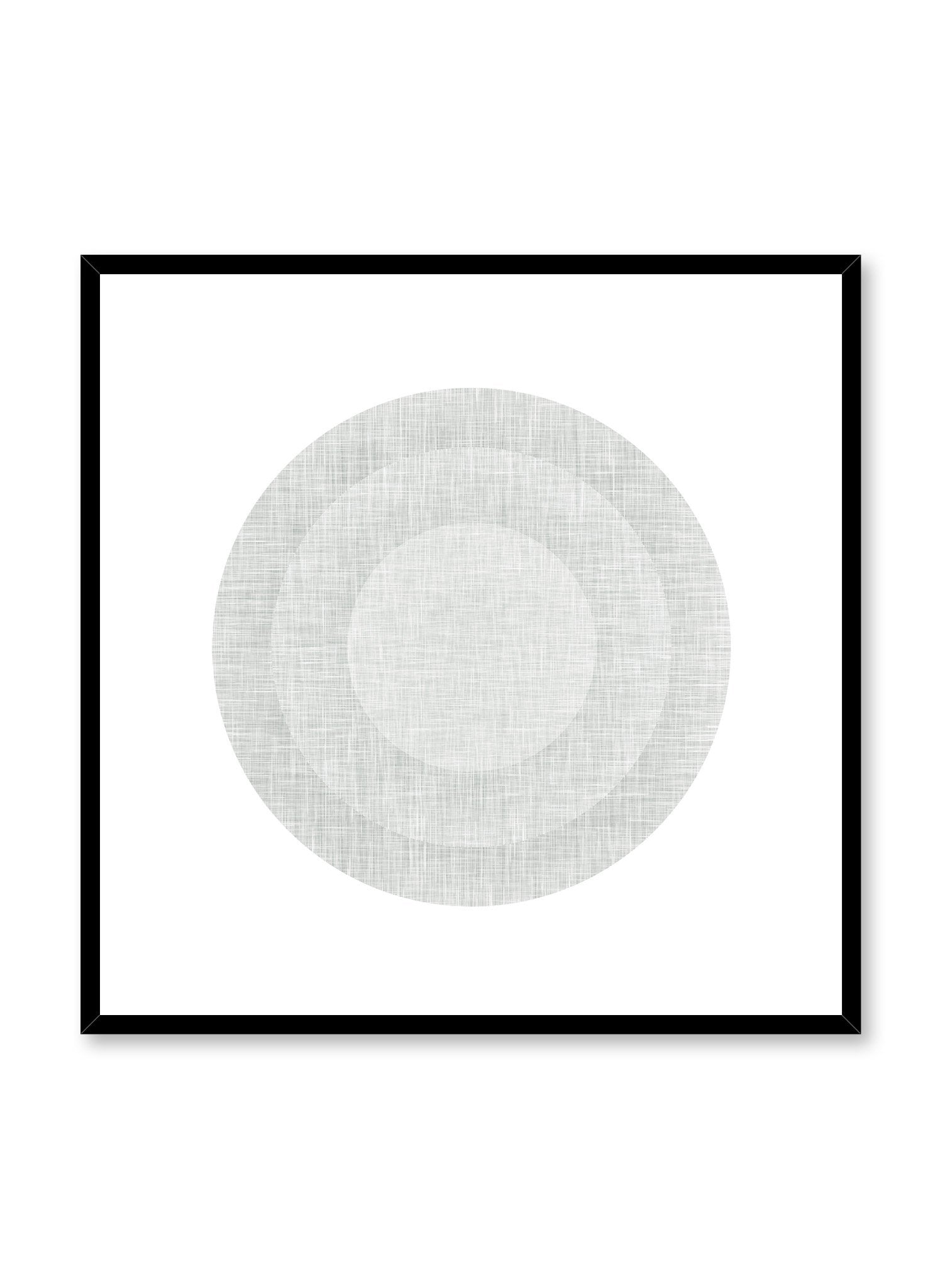 Minimalist design square poster by Opposite Wall with abstract grey circles in target shape