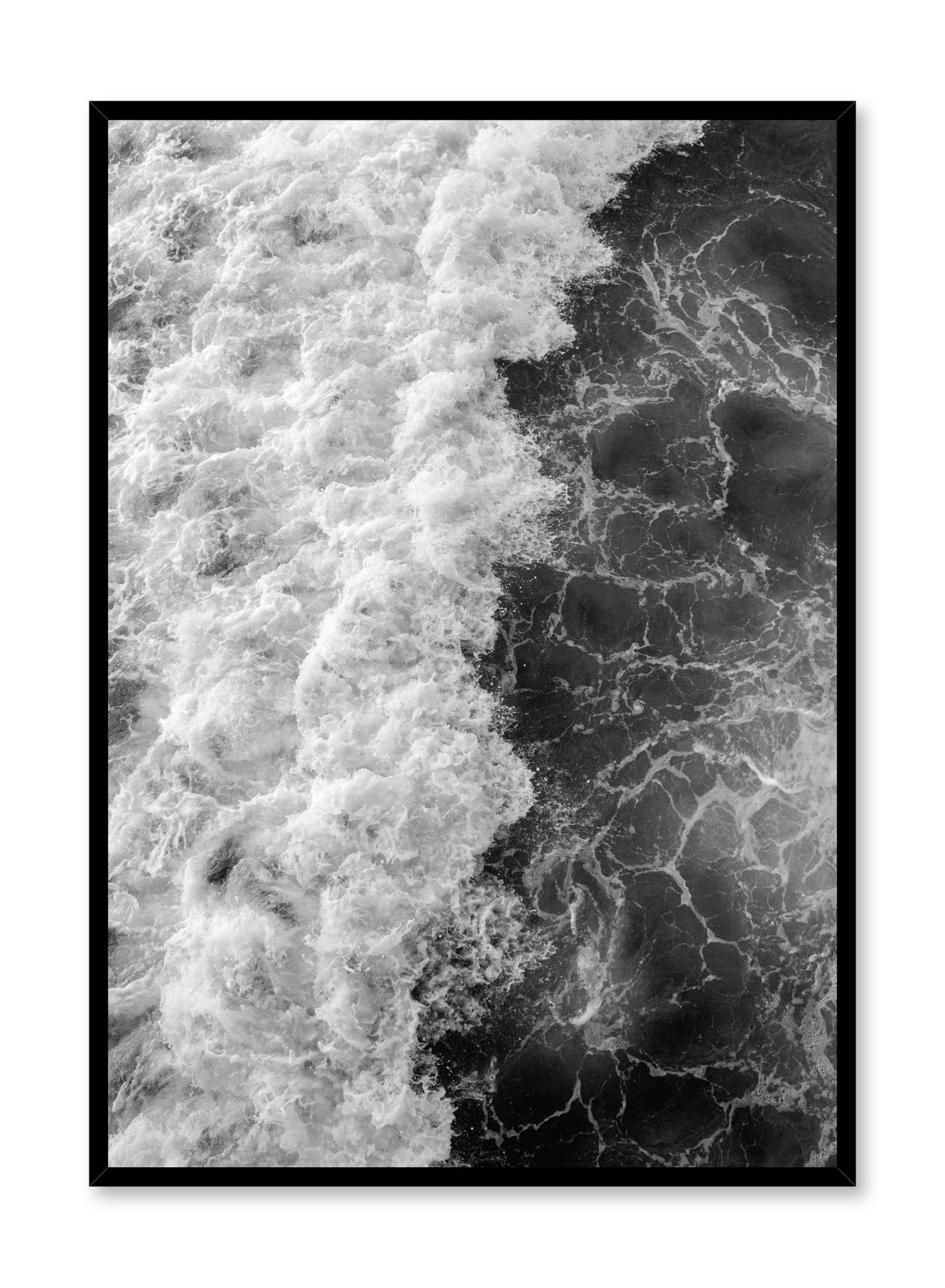 Modern minimalist poster by Opposite Wall with Emerald waters photography in black and white