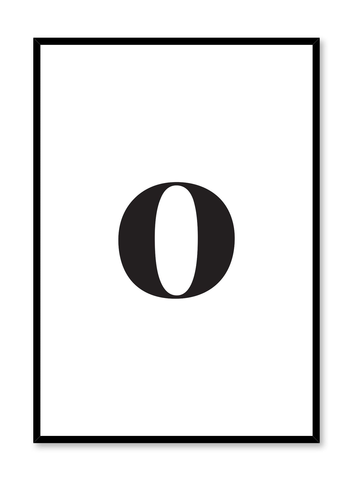 Lowercase Letter O Graphic Typography Poster | Buy at Opposite Wall