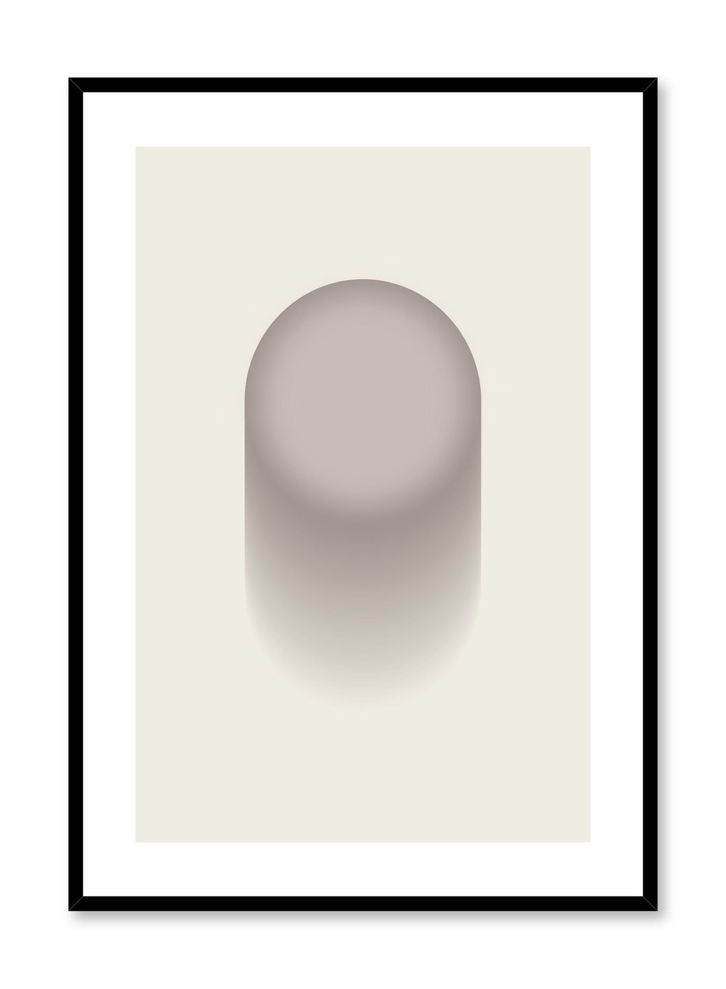 Minimalist design poster by Opposite Wall with Switch abstract graphic design of beige switch oval