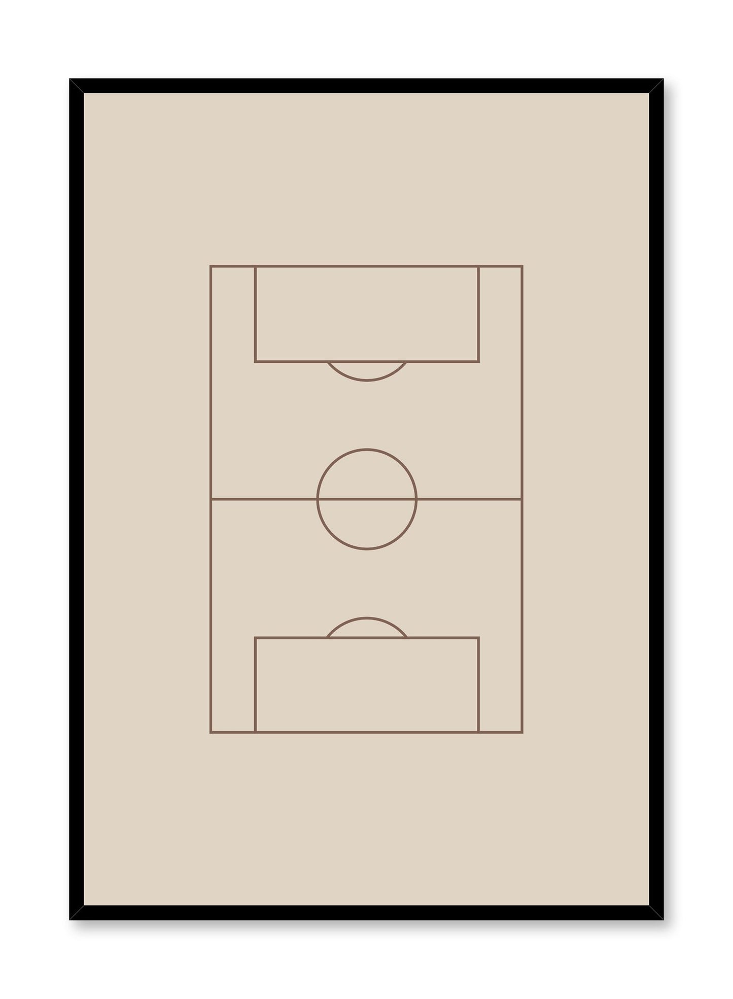 Minimalist design poster by Opposite Wall with Goal abstract graphic design soccer field