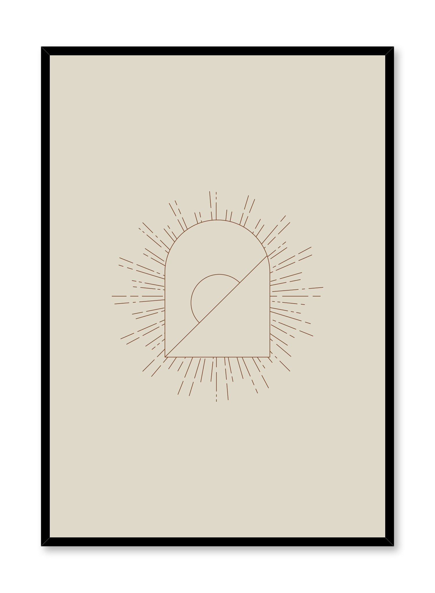 Minimalist design poster by Opposite Wall with Sunshine Ahead abstract graphic design of sun