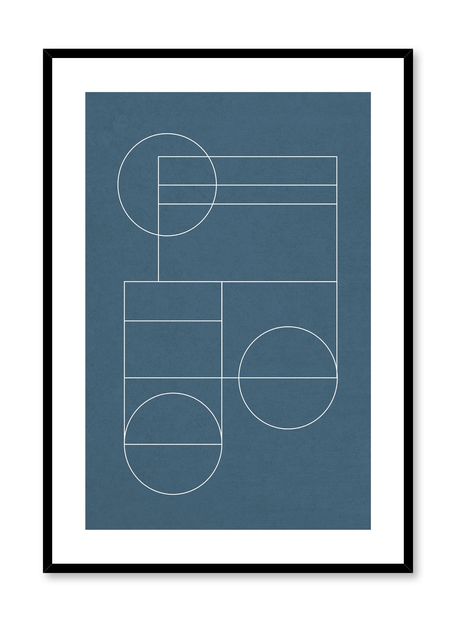 Modern minimalist poster by Opposite Wall with abstract design of Blueprint by Toffie Affichiste