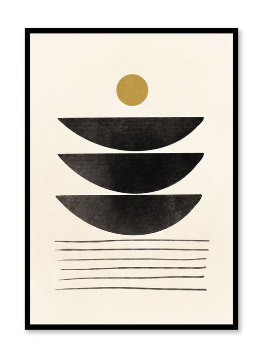 Modern minimalist poster by Opposite Wall with abstract design of Stacks by Toffie Affichiste